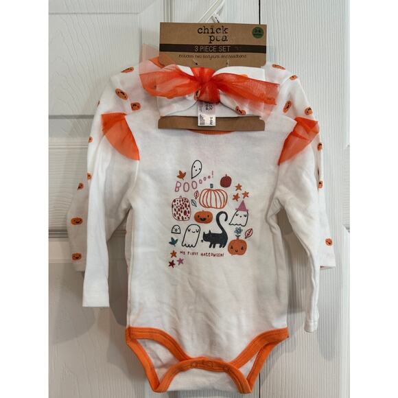 NWT Chick Pea Baby Girl My First Halloween 3-Piece Set - 3-6 months - Picture 1 of 7